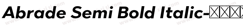 Abrade Semi Bold Italic字体转换